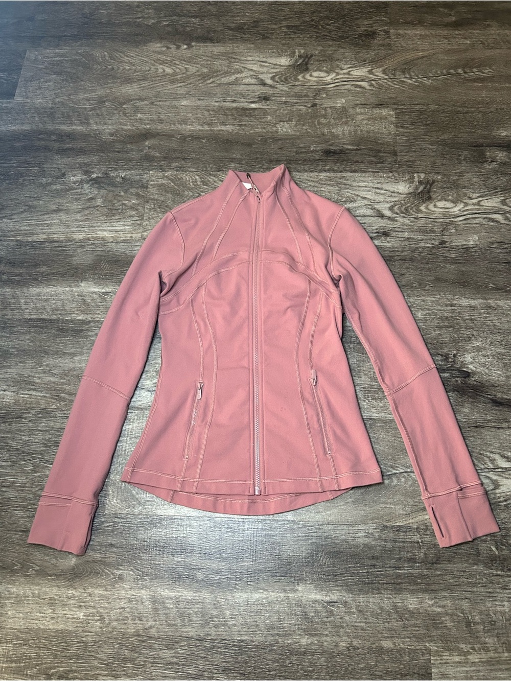 Lululemon Define Jacket Women’s Size 6 Pink Full Zip Thumbholes Athletic Yoga